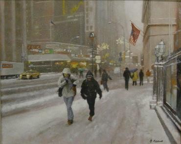NY Snowy street